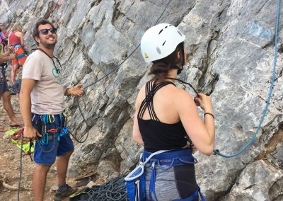 Stef on Belay Duty