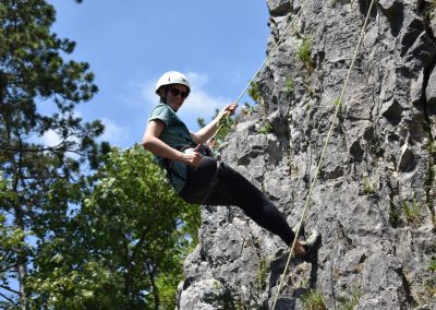 Nadine beim Ablassen