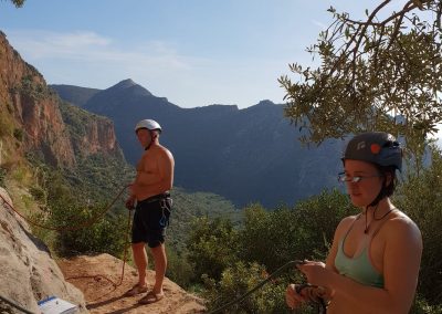 Felix & Christine beim Sichern