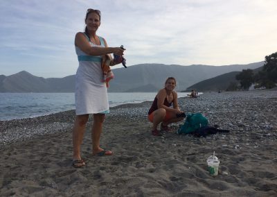 Strandbesuch vor der Massage
