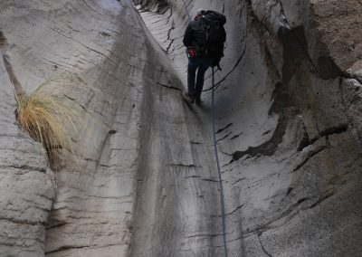 Stanco beim Abseilen in El Hoyo