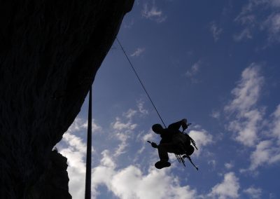 Mike im Angriff zum Putzen von "Atalaxica" (San Marcos)
